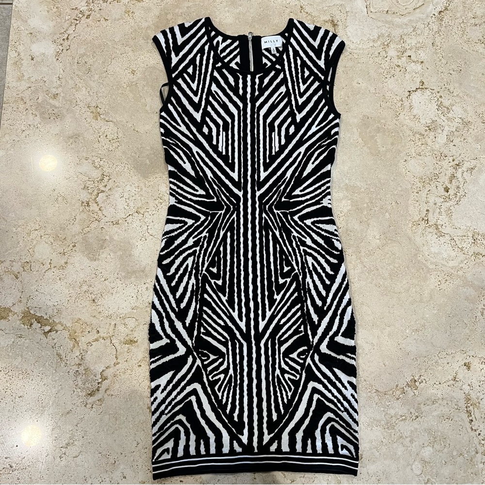 Milly bodycon geo print dress